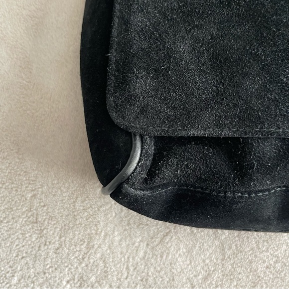 PALOMA PICASSO // suede crossbody black boho crossbody bag - Picture 4 of 8